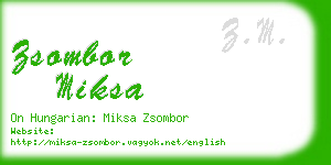 zsombor miksa business card